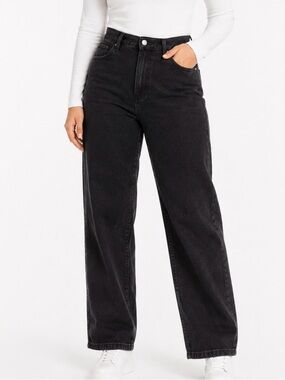 WEWOREWHAT Women’s High-Rise Black Straight-Leg Jeans SZ 25"